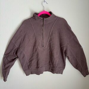 Universal Thread Women's Taupe Half-Zip Sweater